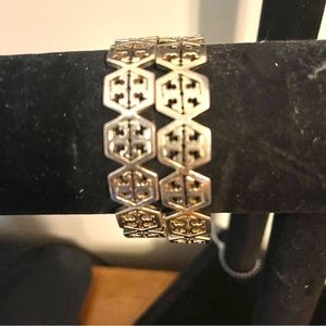 Tory Burch- Hex Logo Bracelet in Silver, 2 Available